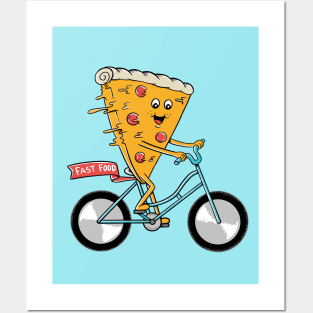 Pizza bicycle Fast Food Posters and Art